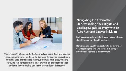 Auto Accident Lawyer Maine Helping You Get The Compensation You Deserve