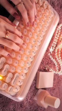 Cosmetics 🧡 ASMR Cute Keyboard Typing ⌨️ Lofree DOT Foundation