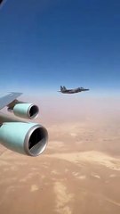 لحظة وصول طائرة ترامب إلى المجال الجوي السعودي (فيديو)