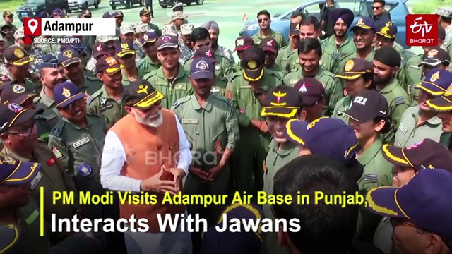 PM Modi Visits Adampur Air Base in Punjab, Interacts With Jawans