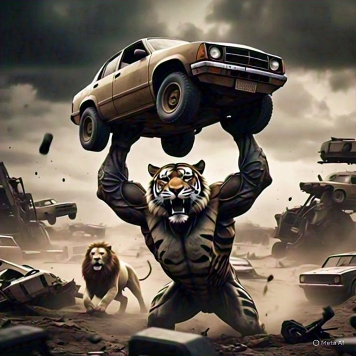 A powerful tiger