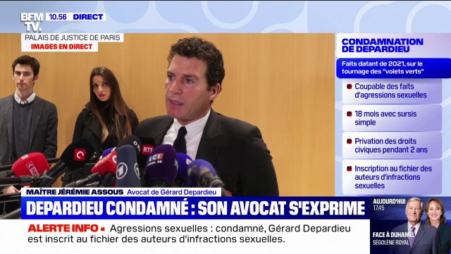 Procès Gérard Depardieu: son avocat assure que l'acteur fera appel de sa condamnation pour agressions sexuelles