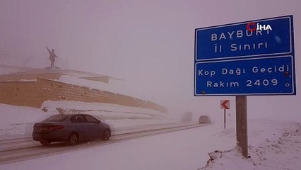 Kop Dağında mayıs ayında kar yağışı