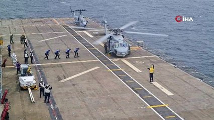 MSB: "DENİZKURDU-II/2025 tatbikatında askeri helikopter denize acil iniş yaptı"