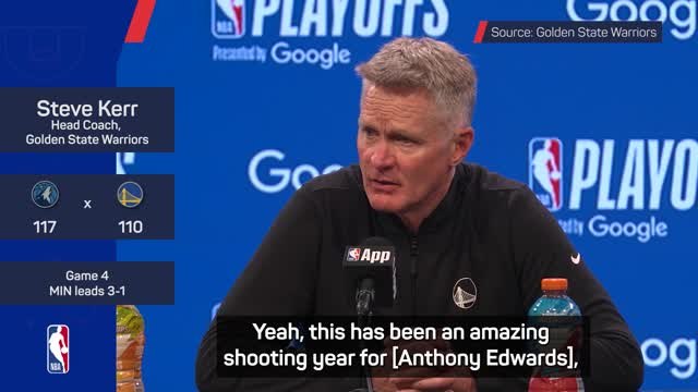 Kerr impressed by Edwards with Warriors on the brink of elimination