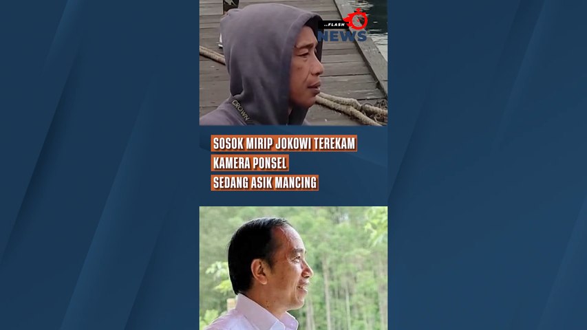 Sosok Mirip Jokowi Terekam Kamera Ponsel Sedang Asik Mancing
