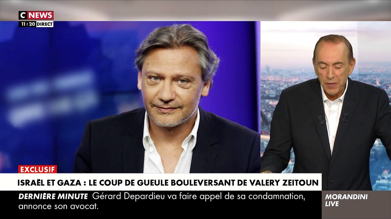 Israël et Gaza: Le coup de gueule bouleversant de Valery Zeitoun dans « Morandini Live » sur CNews