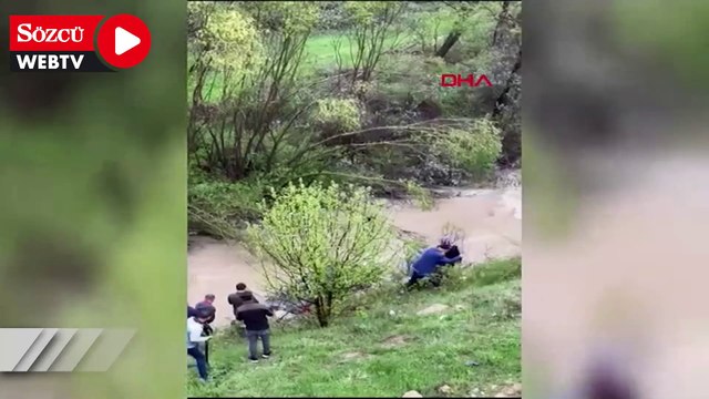 Dere yatağına devrilen hafif ticari araçtaki 1 çocuk hayatını kaybetti