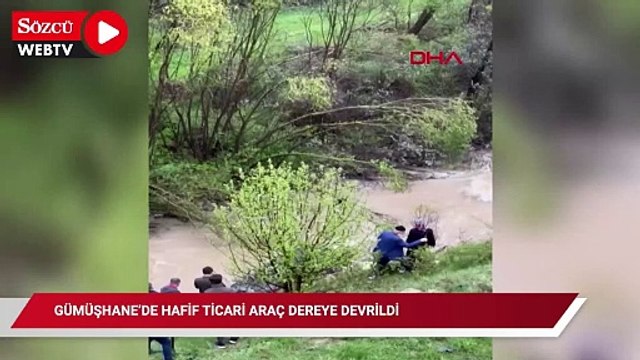 Gümüşhane’de hafif ticari araç dereye devrildi: 1 ölü, 4 yaralı