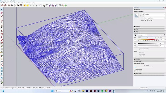 TopoExport.com - How to delete non necessary lines after creating your 3D Terrain Model in SketchUp
