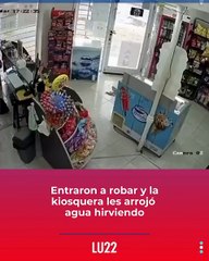 En Chaco, una kiosquera se defendió de un robo arrojando agua hirviendo.