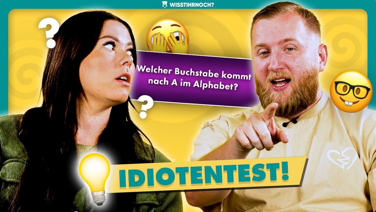 Welcher Buchstabe kommt nach A im Alphabet? - Die Meedtis im ultimativen Idiotentest