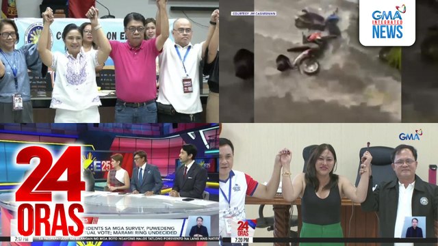 24 Oras: (Part 2) Ex-VP Robredo, ipinroklamang Naga mayor, ang unang babaeng alkalde ng lungsod; Aquino, Pangilinan at Marcoleta, malaki ang itinaas sa senatorial count vs. latest surveys; Meralco, may bawas-singil sa kuryente ngayong Mayo, atbp.