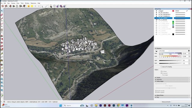 TopoExport.com - How to Project a Satellite Image onto a 3D Terrain Mesh in SketchUp