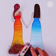 Marker Magic: Creating Ombre Dresses 🖍️👗