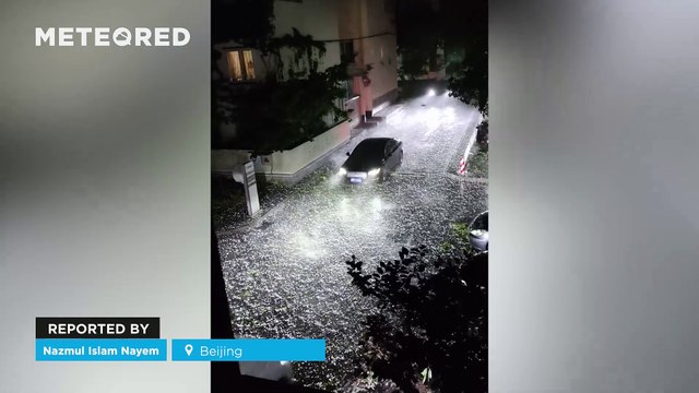 A catastrophic hailstorm causes major damage in Beijing, China! The material damage is significant