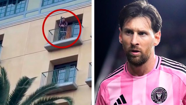 Messi es ovacionado por sus fans en el hotel de concentración previo al partido contra San Jose Earthquakes