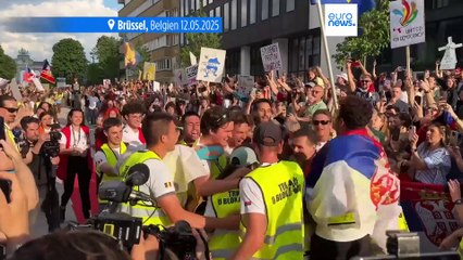 Ziel erreicht: Serbische Studenten treffen nach Protestmarathon in Brüssel ein