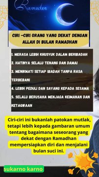 ciri Orang yang dekat dengan bulan Ramadhan apakah kamu termasuk #motivasihidup