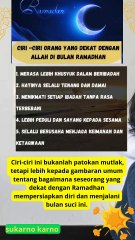 ciri Orang yang dekat dengan bulan Ramadhan apakah kamu termasuk  #motivasihidup