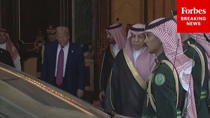 President Trump Departs Royal Court To Speak At Saudi-U.S. Investment Forum In Riyadh, Saudi Arabia