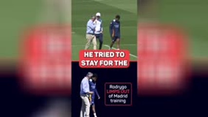 Ancelotti gives Rodrygo update after Madrid star limped out of training