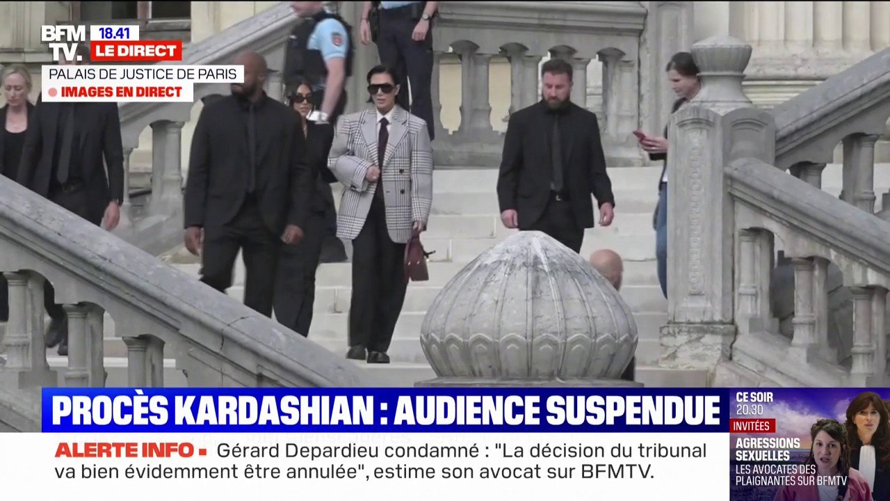 Procès du braquage de Kim Kardashian: l'influenceuse quitte le Palais de Justice de Paris