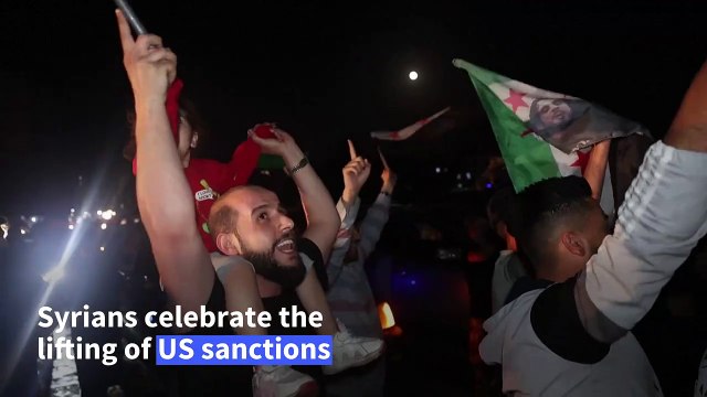 Syrians in Aleppo celebrate Trump decision to lift US sanctions