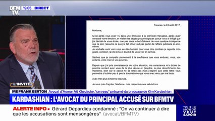 Procès Kardashian: "C'est rare dans une audience de cour d'assises qu'une victime puisse pardonner à son agresseur", affirme Me Frank Berton, avocat d’Aomar Aït Khedache, "cerveau" présumé du braquage