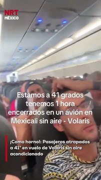 Pasajeros de Volaris denuncian que estuvieron más de una hora dentro del avión, sin aire acondicionado y a 41 °C. La espera generó malestar y desató críticas en redes. ✈️🥵 #Volaris #CalorExtremo