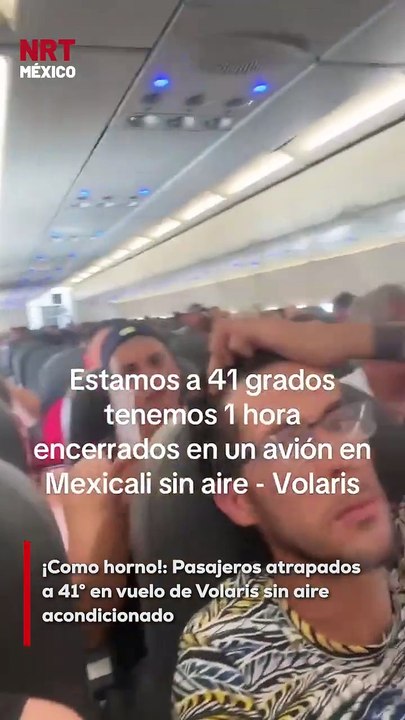 Pasajeros de Volaris denuncian que estuvieron más de una hora dentro del avión, sin aire acondicionado y a 41 °C. La espera generó malestar y desató críticas en redes. ✈️🥵 #Volaris #CalorExtremo