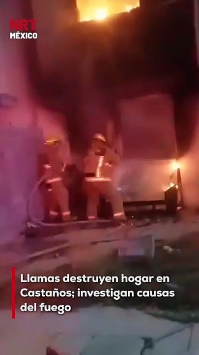 Una vivienda fue consumida por el fuego en Villas de Guadalupe, Castaños. Gracias a la rápida respuesta de bomberos y Protección Civil, el incendio no se propagó a casas vecinas. Se investigan las causas. #Castaños #Incendio