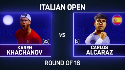 Alcaraz battles past Khachanov to set up Draper clash in Rome