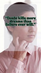 Doubt Kills More Dreams Than Failure | Powerful Motivational Shorts to Conquer Fear #nevergiveup