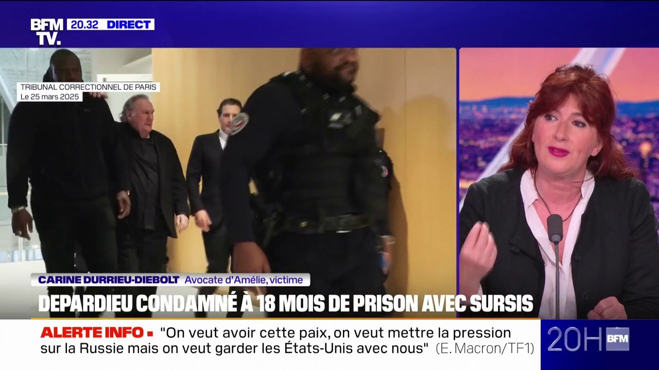 Gérard Depardieu condamné: "Elle était extrêmement émue, c'est une victoire pour les deux victimes", affirme Me Carine Durrieu-Diebolt, avocate d'Amélie, victime