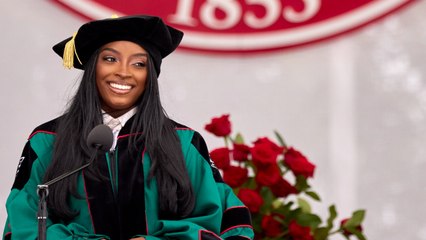 Simone Biles to graduates: "No one's success is a straight line"