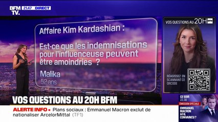 Affaire Kim Kardashian: est-ce que les indemnisations pour l'influenceuse peuvent-elles être amoindries compte tenu de sa fortune? Vos questions au 20H BFM