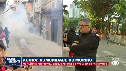 Moradores protestam na Comunidade do Moinho