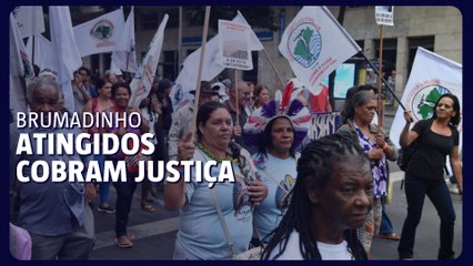 Atingidos pela barragem de Brumadinho protestam para manter o auxílio às vítimas