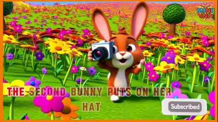 5 Little Rabbits and Their Hobbies 🐰 | Fun Learning Song for Kids | Educational Cartoon Rhymes