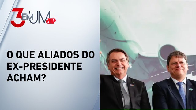 VEM CANDIDATURA? Tarcísio exalta Bolsonaro, mas recebe sinal de alerta; entenda