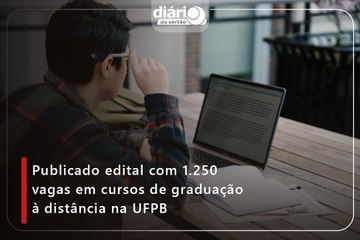 Publicado edital com 1.250 vagas em cursos de graduação à distância na UFPB