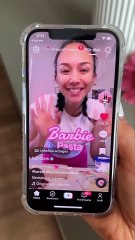 Barbie pasta I had to try it, and I’m sure the real barbie would love this recipe too 😮💕