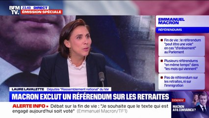 Interview d'Emmanuel Macron: "L'immigration et la retraite sont des préoccupations majeures", explique Laure Lavalette (RN)