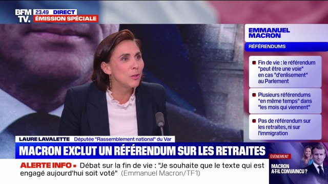 Interview d'Emmanuel Macron: L'immigration et la retraite sont des préoccupations majeures , explique Laure Lavalette (RN)