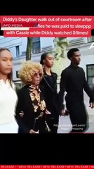 Diddy’s Daughter Exits Courtroom After Male Dancer Claims