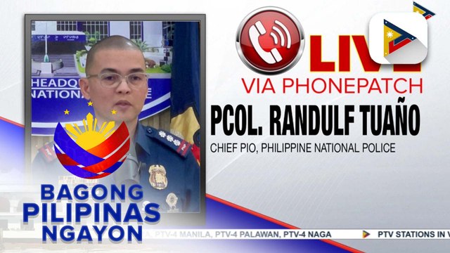 Panayam kay PNP-PIO Chief PCOL. Randulf Tuaño ukol sa election-related incidents mula sa...