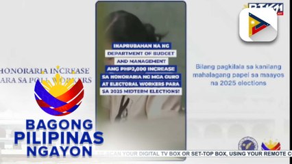 Dagdag sa honorarium ng mga guro at iba pang election workers, inaprubahan ng DBM