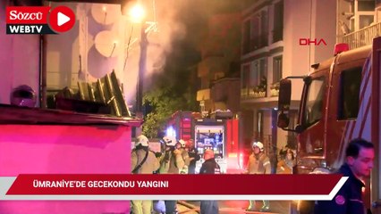 Ümraniye’de gecekondu yangını; bitişikteki binada mahsur kalanları itfaiye kurtardı