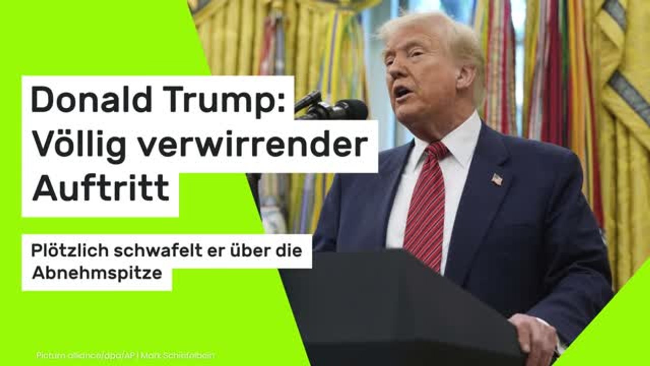 Donald Trump: Völlig verwirrender Auftritt: Plötzlich schwafelt er über die Abnehmspitze